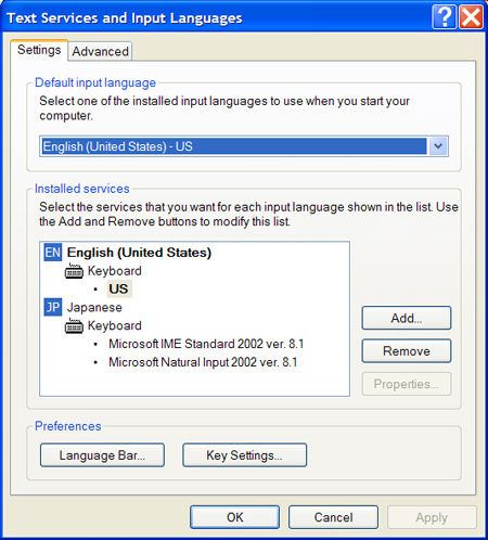 Regional and Language Options: creating a shortcut