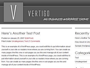 WordPress theme: Vertigo